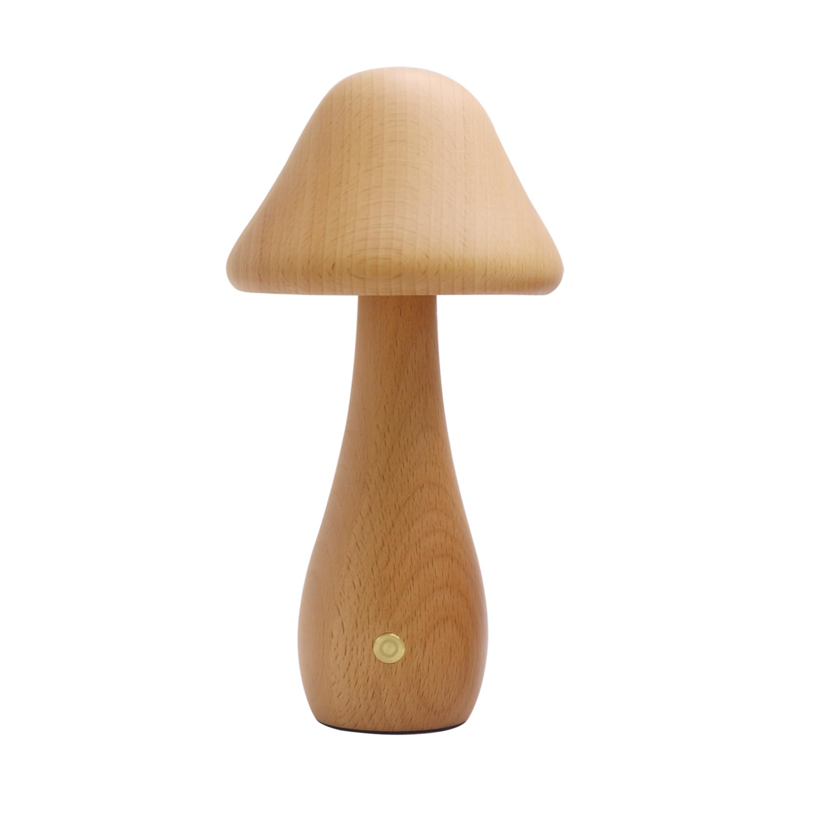 Rechargeable Mushroom Night Light - Touch Control Wooden Lamp For Bedroom & Kids Room