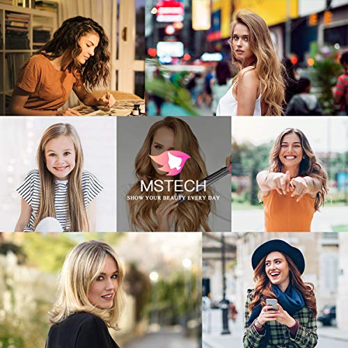 Mstech Hair Straightener And Curler 2 In 1 - Twisted Ceramic Flat Iron For Hair With Salon High Heat 450℉- Hot Tool Curling Iron With Digital Display -Unique Gifts For Women/Mom #TOP4