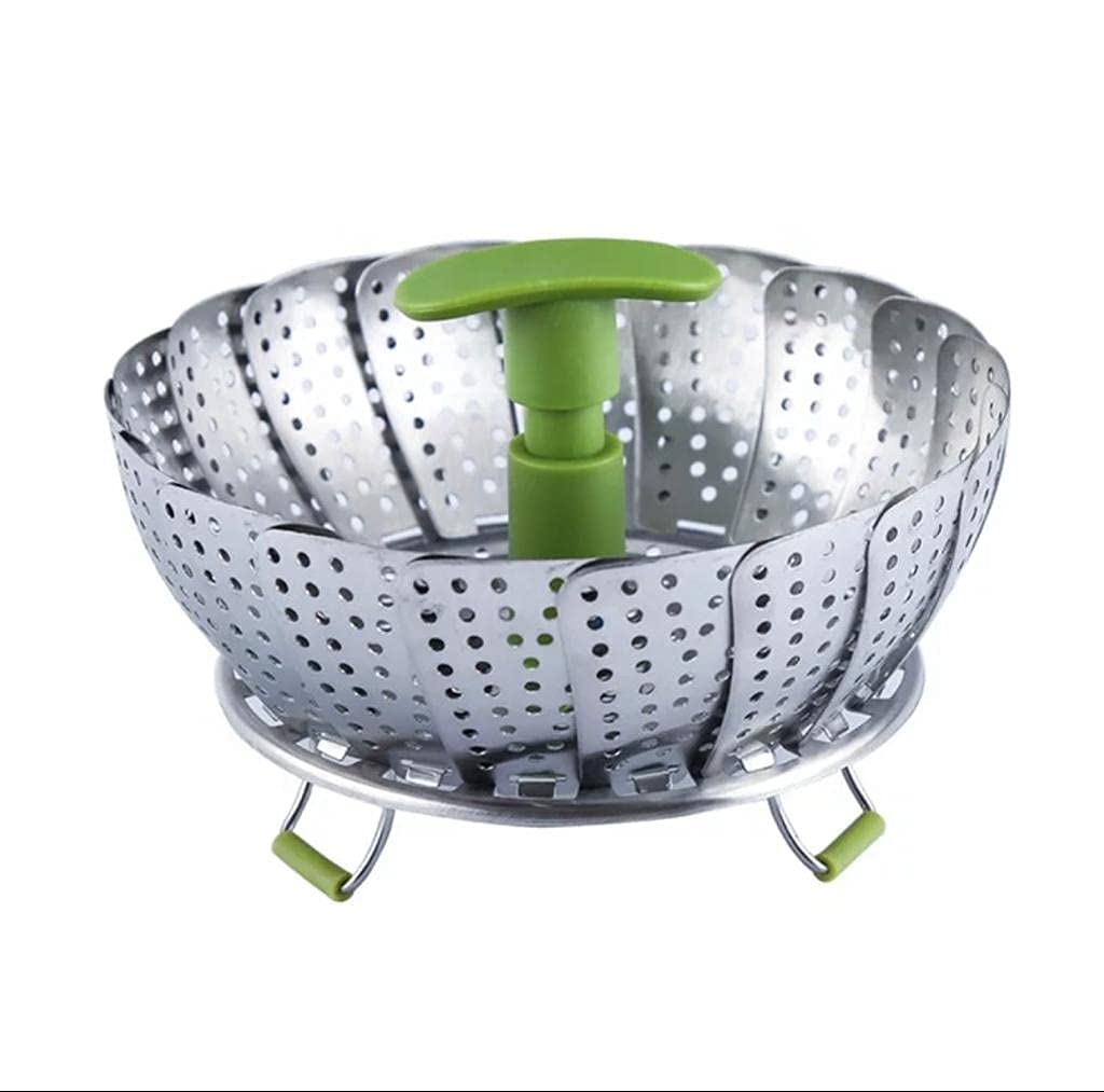 Steamer for Cooking Stainless Steel Retractable and Adjustable, Vegetable Steamer Baskets Fits Various Sizes of Instant pots, Saucepan, woks, Pressure Cooker