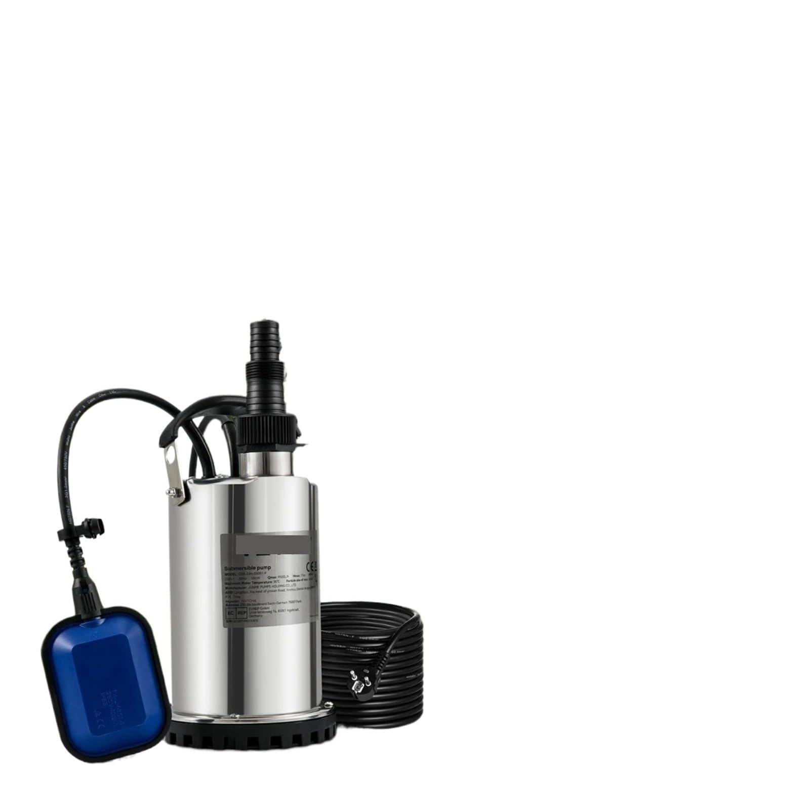 Bomba sumergible de sumidero SucceBuy para aguas residuales, 550 W - 2200 W, para bombear agua de piscinas y sótanos. (550 W, 0,75 HP)