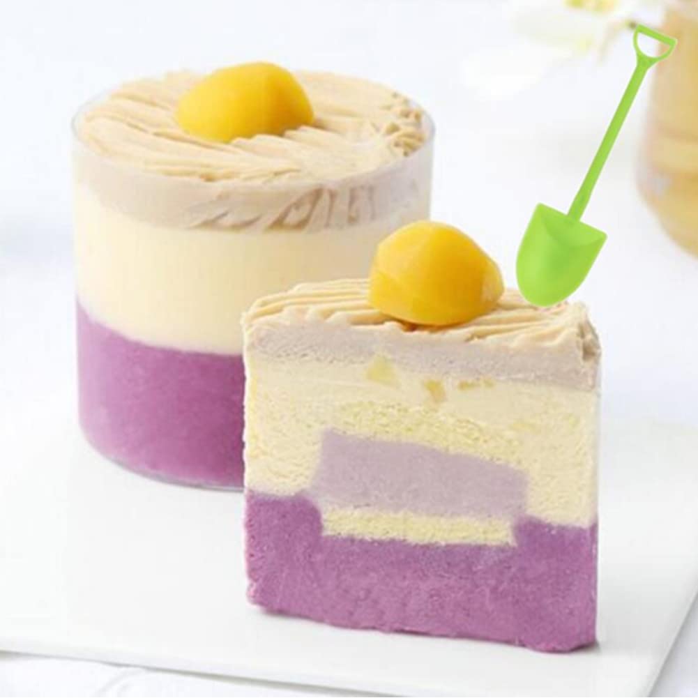 120 cucharas desechables con forma de pala, cuchara colorida de plástico para helado para postre pudín yogur azúcar (4.8 pulgadas, 5 colores) 6