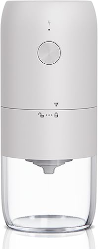 SPAOTREM Molinillos de café eléctricos con molinillo de cono de cerámica, molinillo de granos de café, grosor ajustable, molinillo de café eléctrico