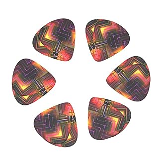 Lot de 12 médiators de guitare abstraits géométriques fluo colorés pour guitare électrique, basse acoustique, cadeau avec boîte - Les Beatles, Paul McCartney, John Lennon, RIngo Starr, George Harrison Lot de 12 médiators de guitare abstraits géométriques fluo colorés pour guitare électrique, basse acoustique, cadeau avec boîte – Image 2