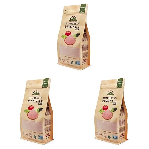 Himalayan Chef Sal rosa del Himalaya, grano fino, 1 libra (bolsa de 1 libra) (paquete de 3)