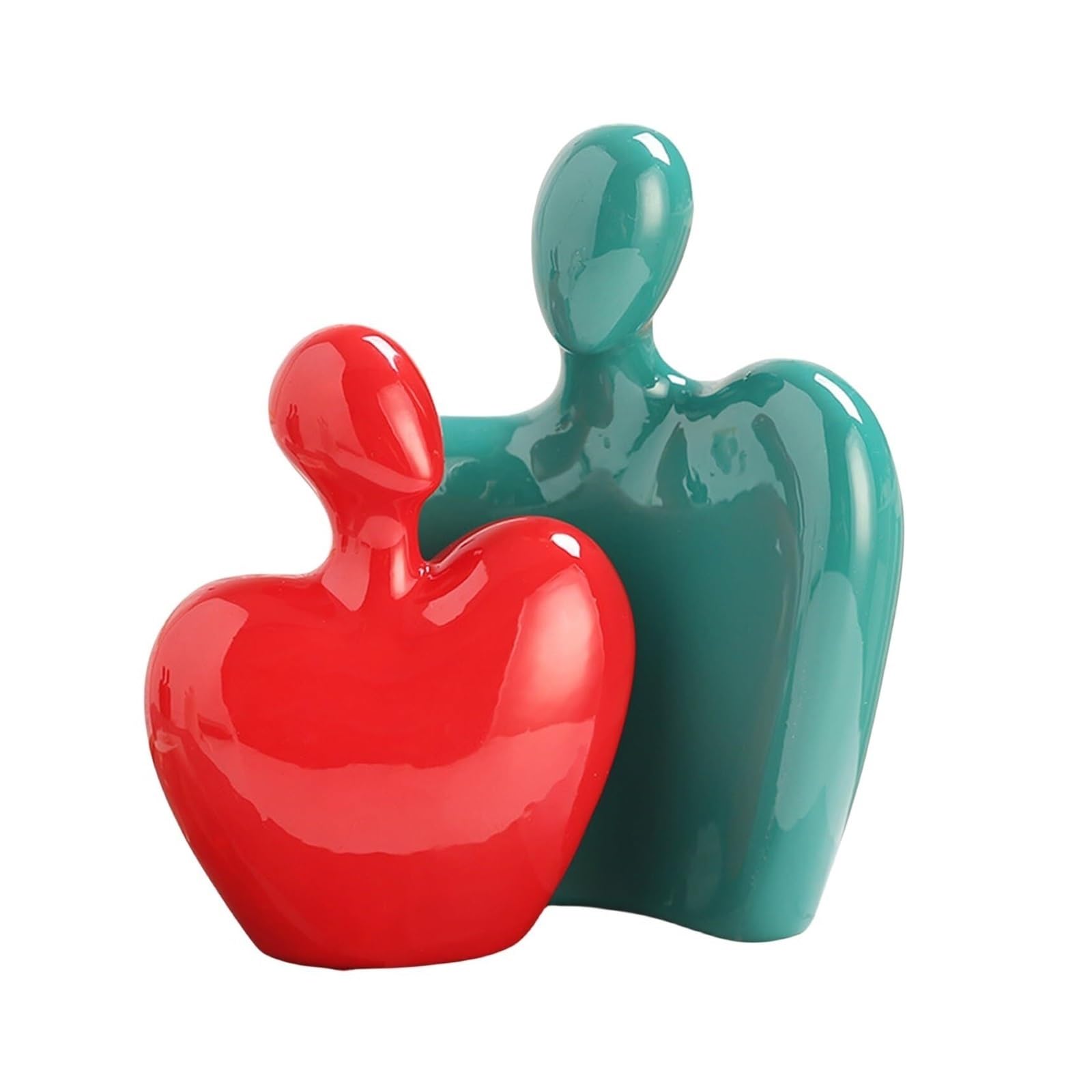 Décor d'amant romantique : sculpture de couple câlin aux lignes épurées