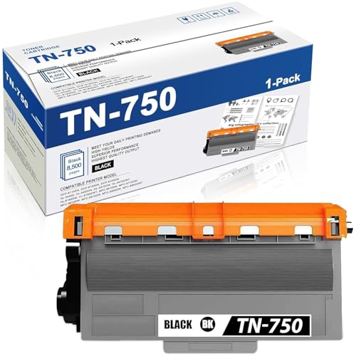 TN750 Toner Cartridge Replacement for Brother TN-750 TN720 TN-720 High Yield Toner Cartridge Compatible with HL-5450DN HL-5470DW HL-6180DW MFC-8710DW MFC-8910DW MFC-8950DW Printer (Black, 1-Pack)