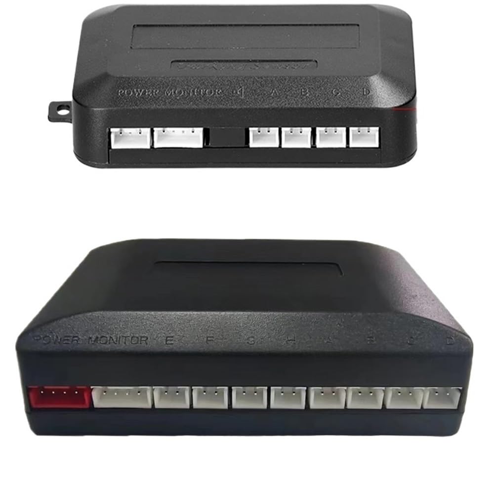 Kit d'aide au stationnement PDC avec capteur Radar Multiple, Affichage Lumineux Parktronic, Assistant de détection et 4/8 capteurs Radar (8 capteurs/capteurs Noirs).