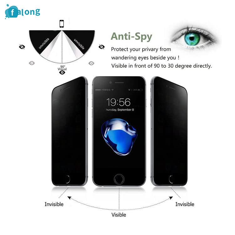 Image of TitanEdge Privacy Tempered Glass Screen Protector Guard for iPhone 15 /iPhone 16 | True 28Anti Spy - 2 Pack