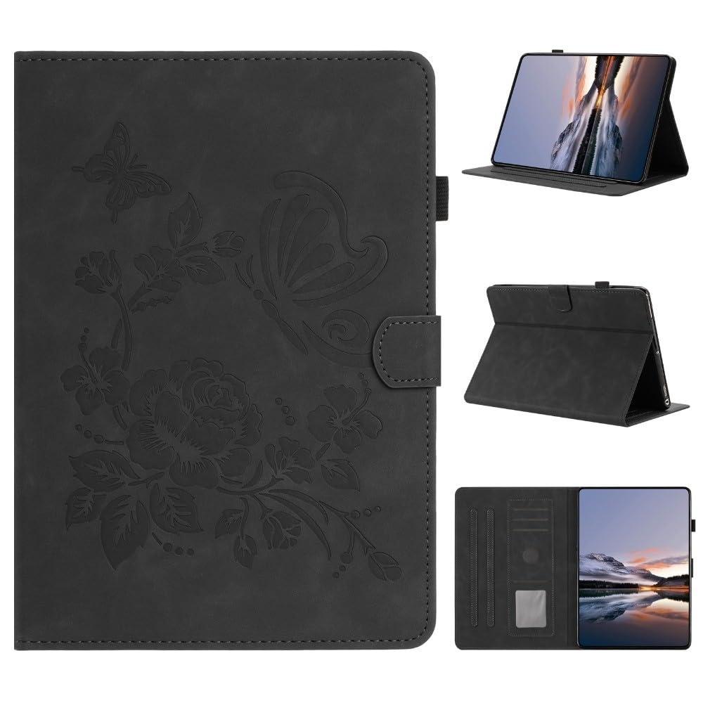 Generic - Funda con tapa para Kindle Paperwhite (7.ª generación), color negro y negro