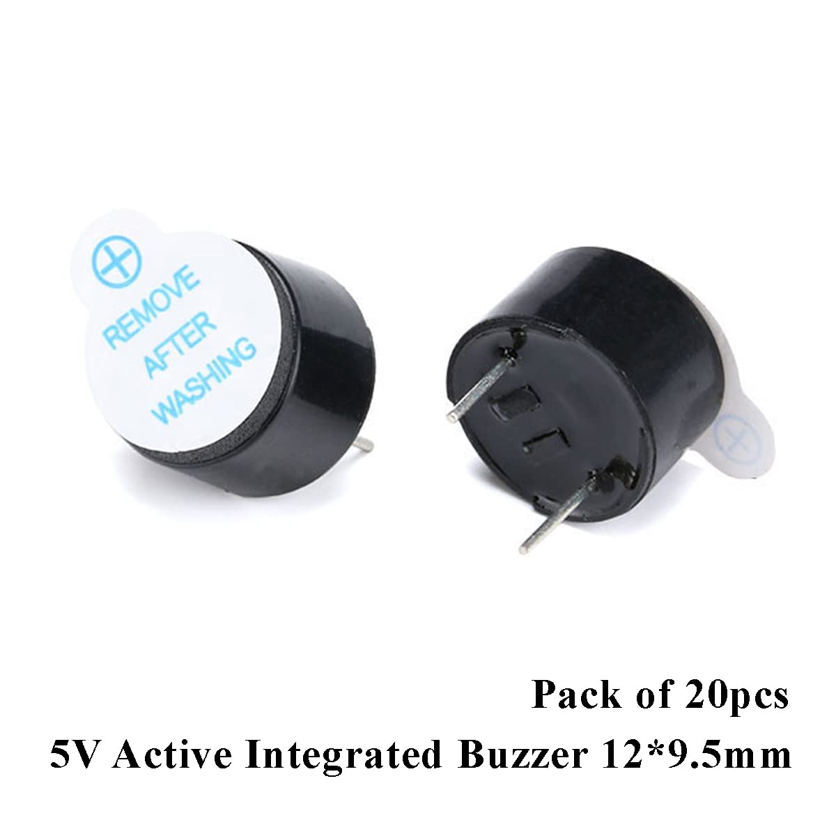 Hailege 20 sztuk 5 V Wbudowany brzęczyk aktywny Syrena Syrena Głośnik Elektromagnetyczny brzęczyk 12 * 9,5 mm