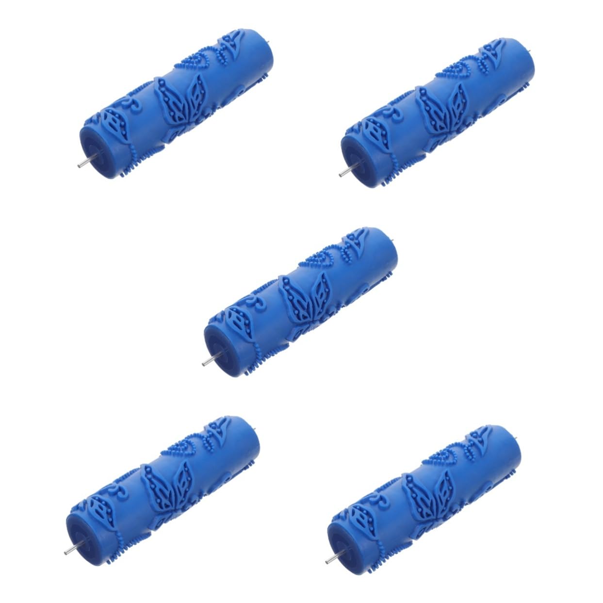 5 Stück Druckzylinder Schmetterlings Farbroller Dekorationen Tupfrolle Strukturrolle Dekorative Wanddekoration Kleine Schaumstoff Farbrolle Kieselstein Düsen Farbroller