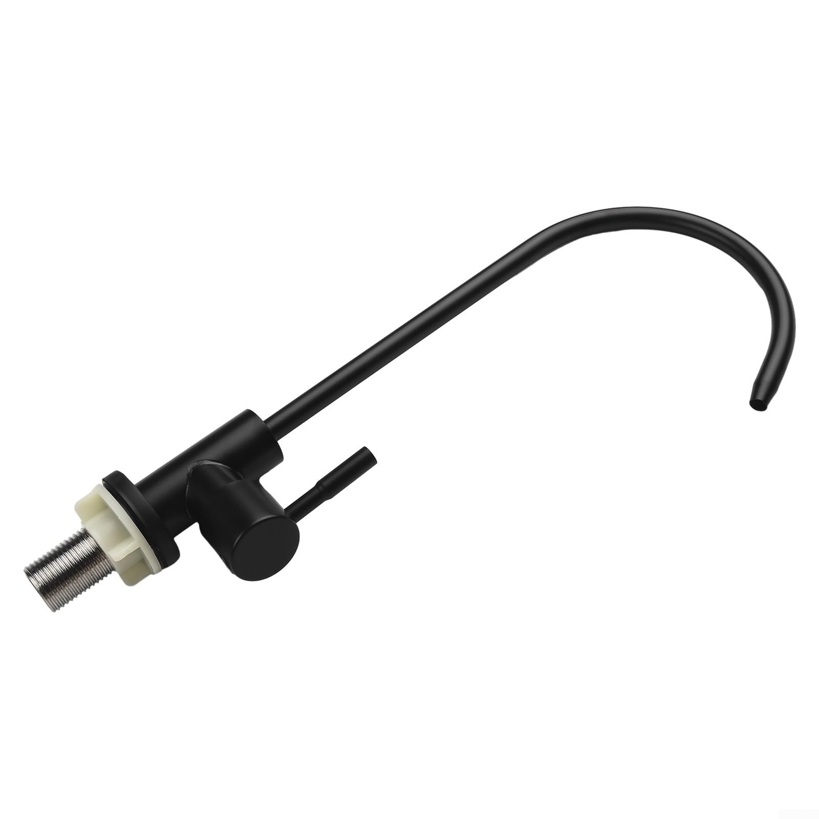 Grifo purificador de agua, filtro de agua potable de ósmosis inversa G1/2 con cuello de cisne (negro)