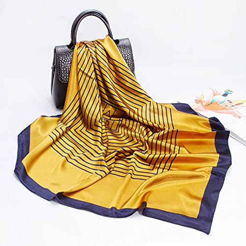 3PCS 35×35 inches large square women's satin silk like head scarf fashion pattern silk feeling hair sleeping wrap4