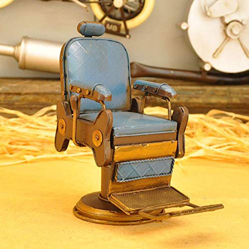 KCH Modelo Retro De Silla De Barbero Decoracin del Hogar Vintage Antigedades Colecciones Ornamentos para Decoracin De Cafetera Bar Decoracin del Hogar 12 * 20 * 20Cm