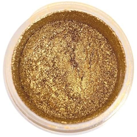 24 Karat Gold Luxury Luster Cake Dust, 5 grams for Cakes, Cupcakes, Cookies, Icing, Chocolate Wedding Party Baking Cupcake Cookie Ice Cream Decoration Supplies Cover