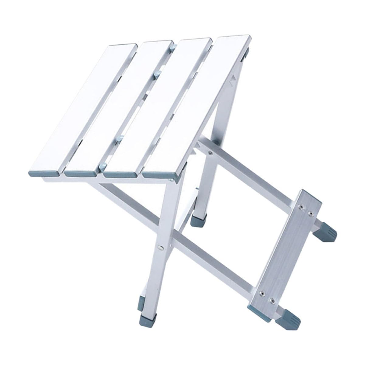 Tabouret pliant en alliage d'aluminium robuste et antidérapant compact