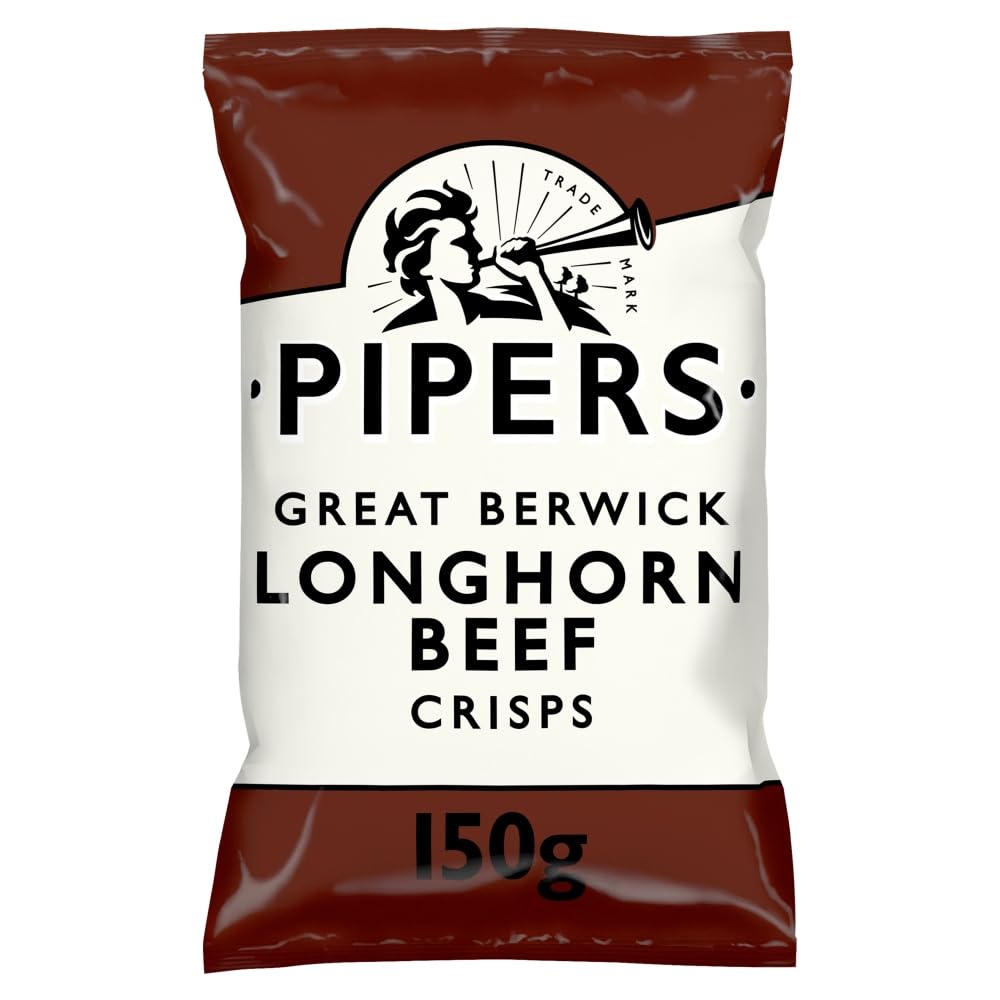 Pipers Great Berwick Longhorn Beef Crisps Sharing Bag 150g