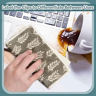 10 Pack Swedish Dishcloths Reusable- Cellulose Cotton Swedish Dish Towels Washable Kitchen Cloths with Hanging Clips, Reusable Paper Towels No Odor for Cleaning Dishes Home Decorative