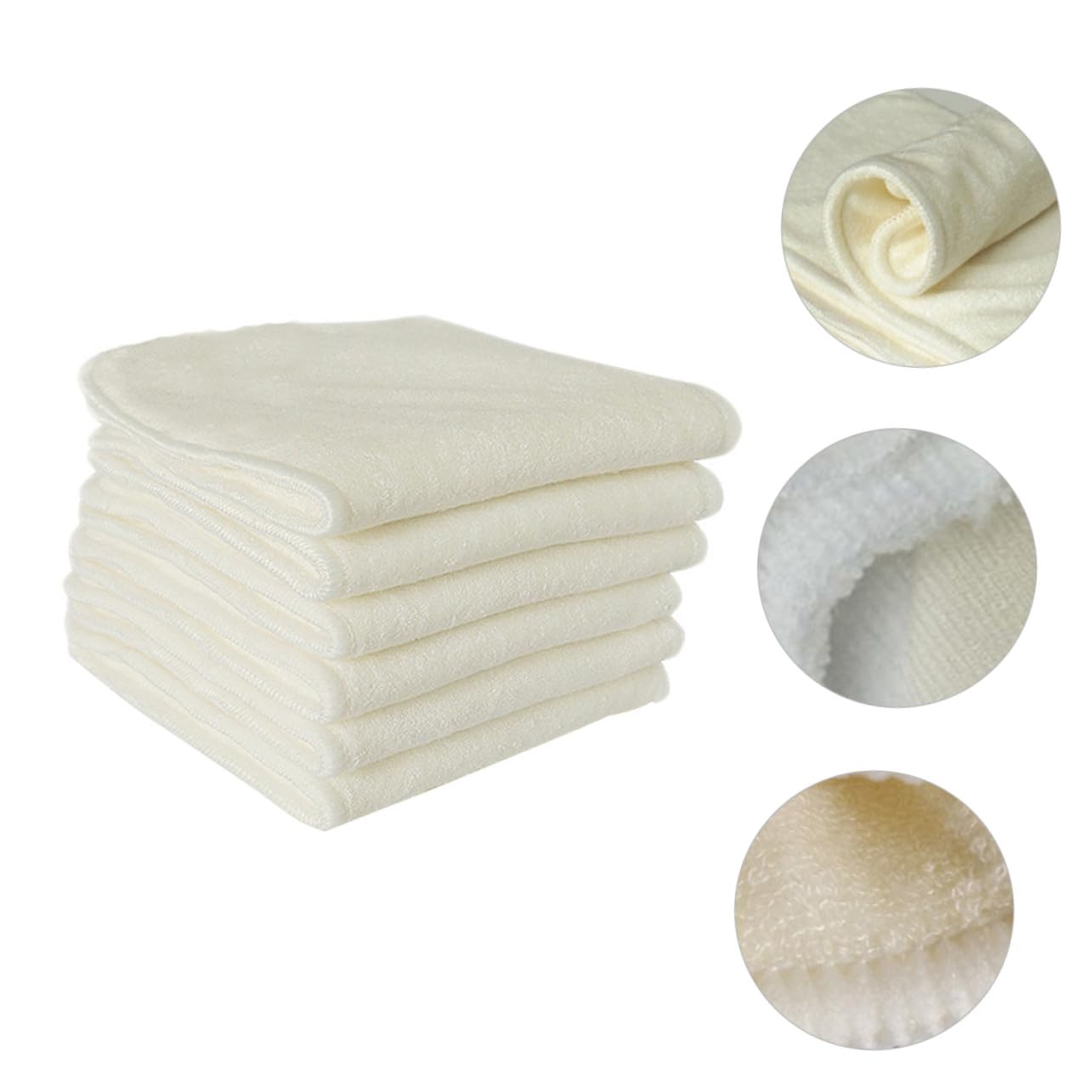 6stücke Bambusfaserwindel Babywindel Mikrofaser Stoffwindel Pads Tuch Windel Saugpads Für Neugeborene Kleinkinder Stoffwindelunterlage