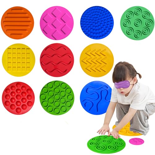 HB.YE Orthopädische Sensorik Strukturmatten Bodenmatte Spielmatte Puzzlematte für taktile Wahrnehmung (25cm*10pieces)