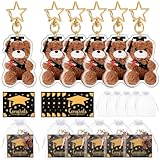 Equsion 6 Sets Kindergarten Class of 2025 Graduation Bear Keychains Gifts, Prek Preschool Keepsake Present Party Favors with Acrylic Bear Keychains, Organza Bags, Congrats Card for Award Exchange Gift