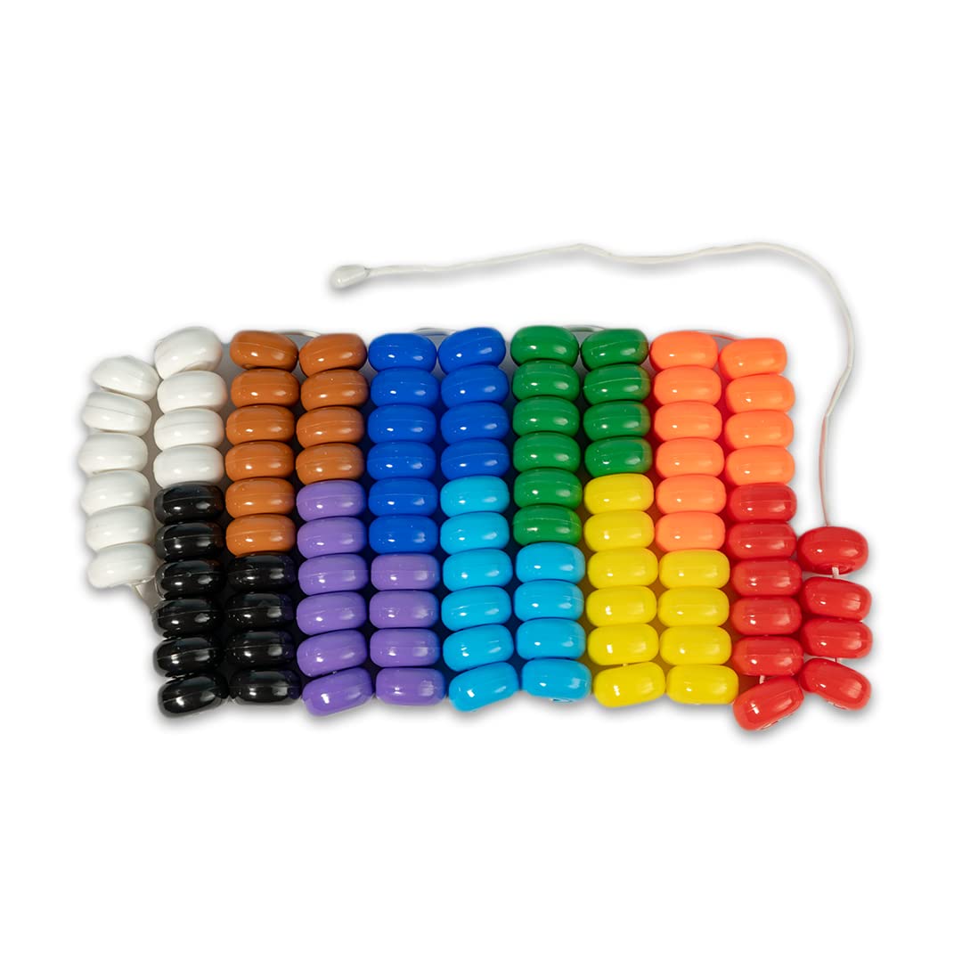 Avis Rainbow Jumbo Beads | Counting & Learning Educational Toys for Kids, Age 3+ (Multicolor 100 Beads) 1