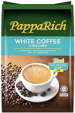 PappaRich White Coffee Premium 2 in 1 No Sugar Added instant Premix White Coffee