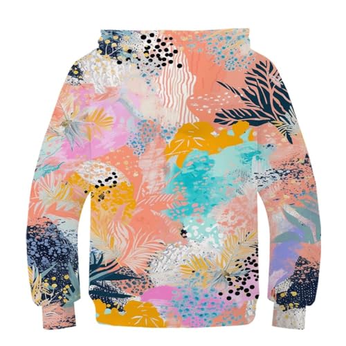 Pull imprimé fleurs 3D idéal pour le collège et le sport - 2