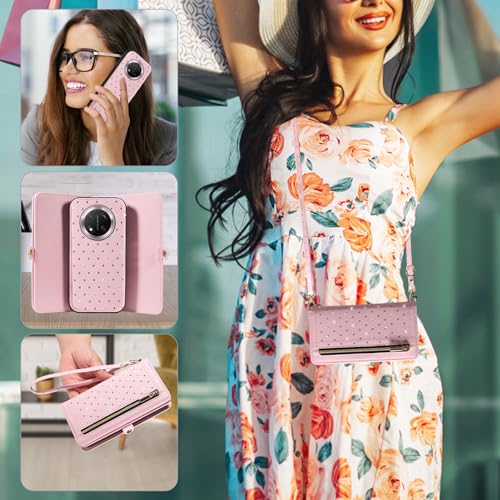 Pochette Honor 7Lite zippée anti-perte avec protège-écran inclus