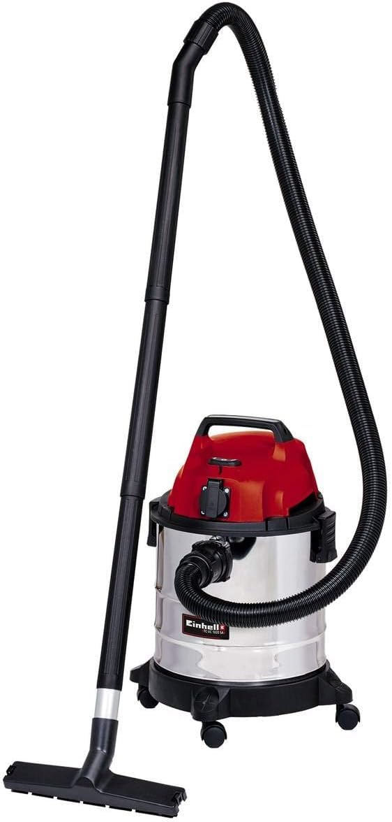Einhell Nass-Trockensauger TC-VC 1820 SA (1.250 Watt, Edelstahlbehälter 20l, Blasanschluss, Zubehörhalterung, automatische Gerätesteckdose, inkl. Saugschlauch, Düsen + Filter)