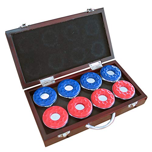 Carmelli NG1223 Shuffleboard Pucks in Wooden Box,