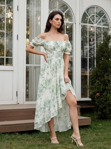 Image of Scarlet Darkness Corset Dresses for Women Summer 2026 Floral Wedding Guest Chiffon Sundress