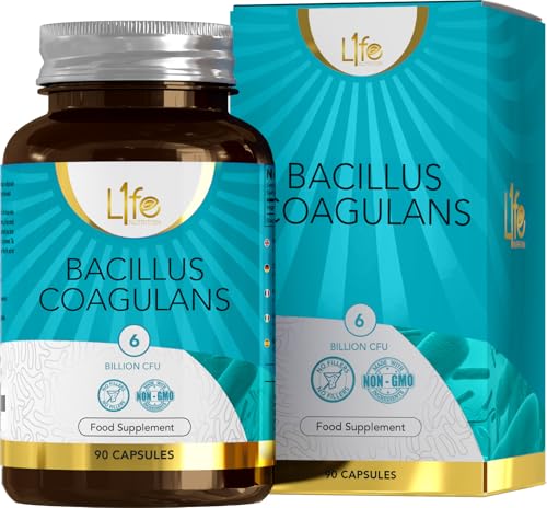 LN Bacillus Coagulans Probiotic | 90 Kapseln hochdosierte Sporen Probiotika – 6 Milliarden KBE Bacillus Coagulans pro Portion | Gentechnik-, Gluten- und Allergenfrei | Hergestellt in Großbritannien