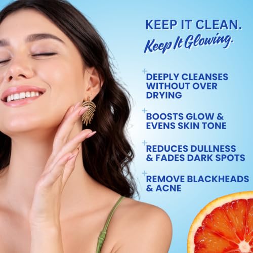 Image of Kojic Acid Face Wash with Niacinamide 10% & Sicilian Blood Orange, Deep Cleansing Facial Cleanser for Dirt, Oil & Impurities, Refreshing Daily Face Wash for All Skin Types, 100 ml