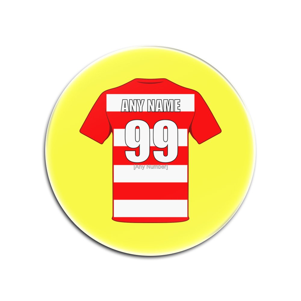 Dessous de verre anti-taches football Hamilton en bois brillant, protection table sur mesure