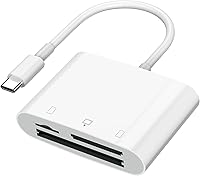 Vista 8 de Lector de tarjetas SD USB C para iPhone 15/teléfono Android/iPad/Mac/computadora portátil, lector de tarjetas micro SD de tres ranuras para tarjetas