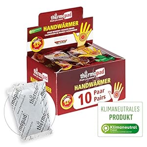 THERMOPAD Handwärmer – DAS ORIGINAL: 10 Paar Wärmepads für 12 Stunden Wärme I Sofort einsatzbereite Taschenwärmer I…