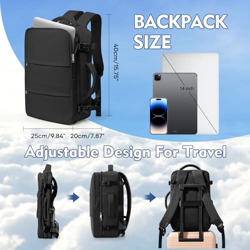 Image of suradar Travel Backpack Carry On Backpack Flight Approved