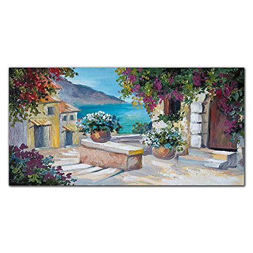 Impression sur verre acrylique haute finition Coloray City Flowers Sky 100x50