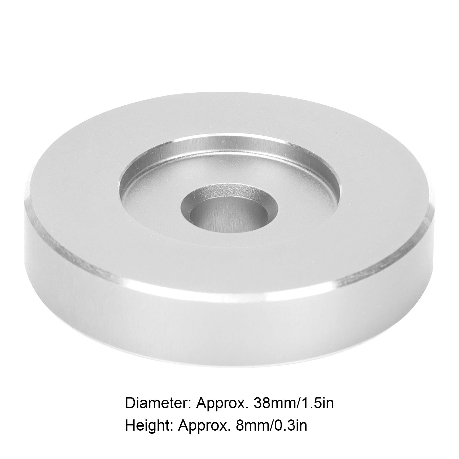 Adapter 45 obr./min do płyt 7-calowych, gramofon 45 obr./min, adapter do większości płyt Big Hole (srebrny)
