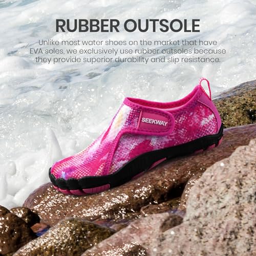 Image of SEEKWAY Barefoot Water Shoes for Kids - Wide Toe Box and Quick-Dry Sand Shoes Toddler for Hiking Swim Beach Pool Kayak Sport Accessories, Camping Essentials Non-Slip for Boys Girls Sizes