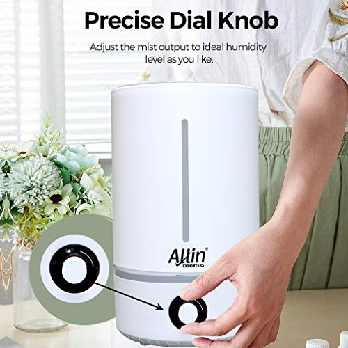 Image of Allin Exporters Ultrasonic Humidifier Cool Mist Air Purifier for Dryness, Cold & Cough Large Capacity (1 Year Warranty) (6.8L)