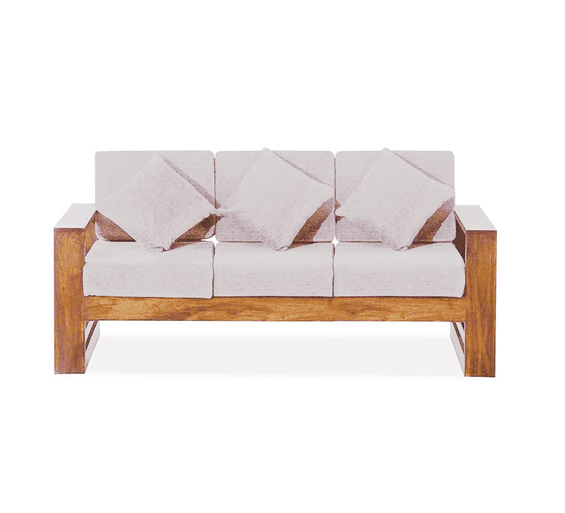 Geetanjali Décor Epic Wooden Sofa Set 3 Seater 3 Seater Sofa Set for
