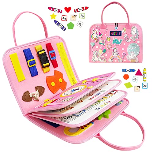 Quiet Book Montessori In Feltro Per Bambini 1-3 Anni – Busy Board Con Attività Educative E Sensoriali