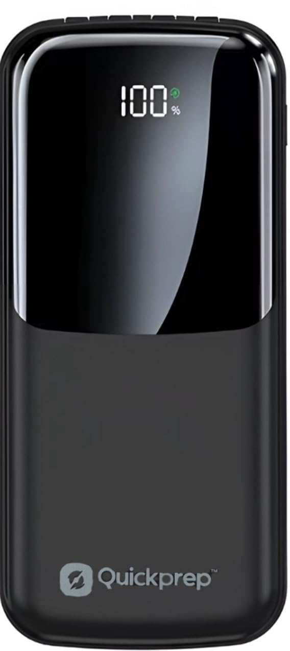 Power Bank 20000mAh 22.5W Carga Rápida – Batería Externa con 4 Cables Integrados, Pantalla LED, USB-C y USB-A, Carga 5 Dispositivos a la Vez – Cargador Portátil para iPhone, Samsung y Android