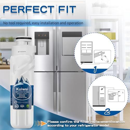 EDR2RXD1 W10413645A filter 2 Replacement, Compatible with Whirl-pool EDR2RXD1, WHR2RXD1, KAD2RXD1, W10238154, W10413645, P6RFWB2, 46-9082, 46-9903, white (3-pack)