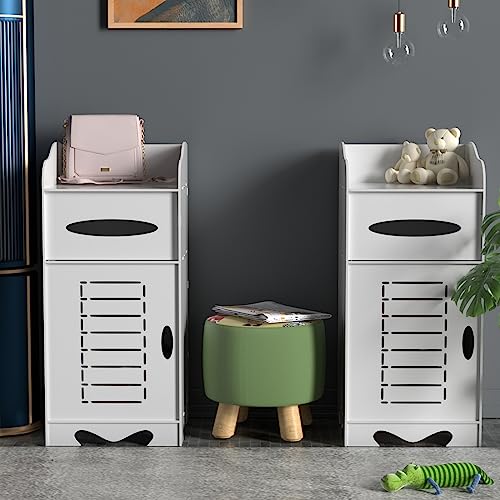 Lucn Bathroom Wall/Under Sink Cabinet Single Double Doors Cupboard Unit Storage White - Image 2