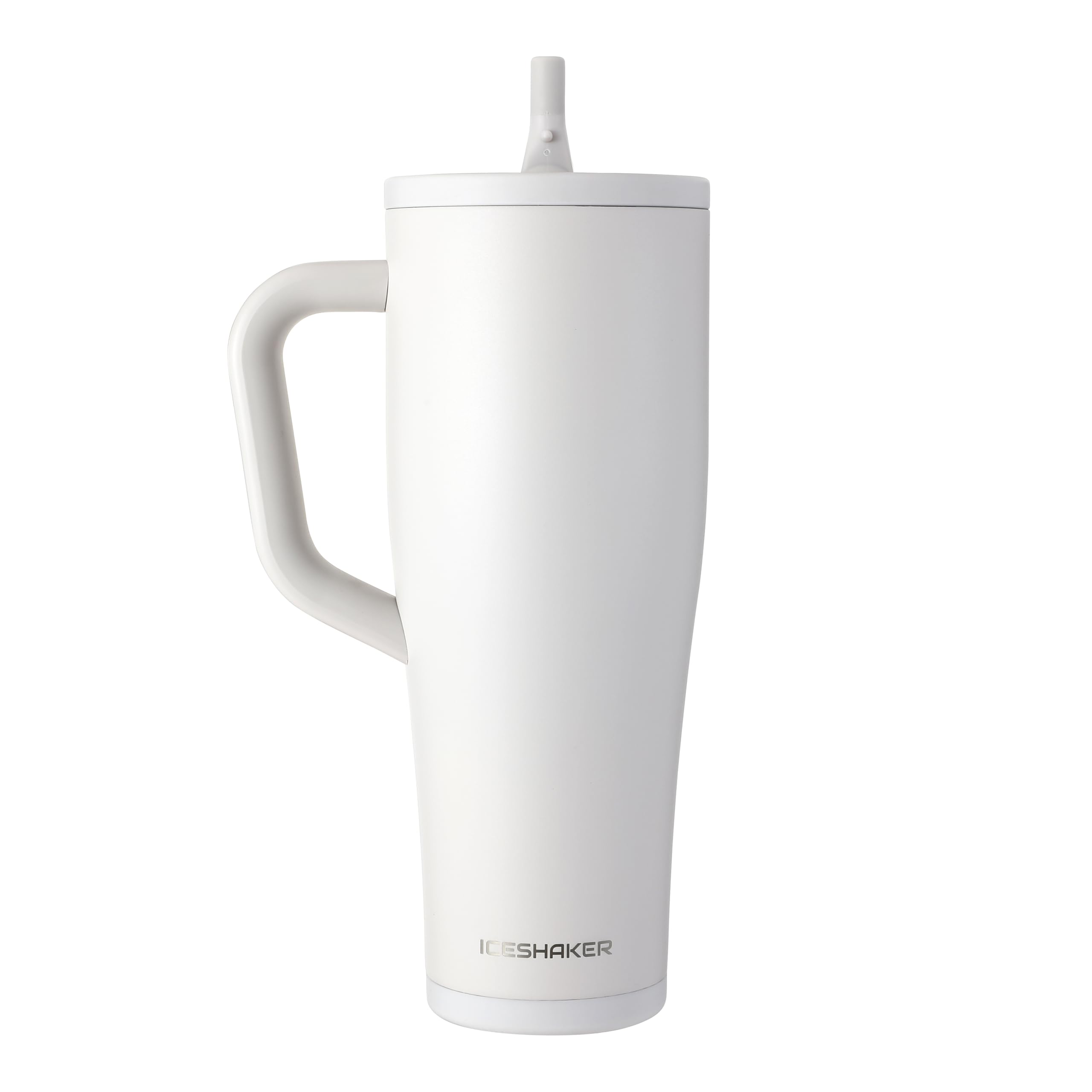 Ice Shaker 40 oz Tumbler with Handle and Straw | 40oz Sandy Beach | Cold for 30+ Hours | 2-in-1 Tumbler Shaker Bottle | Odor-Free 40 ounce Bottle for Water, Protein Shakes, Smoothies, Cocktails
