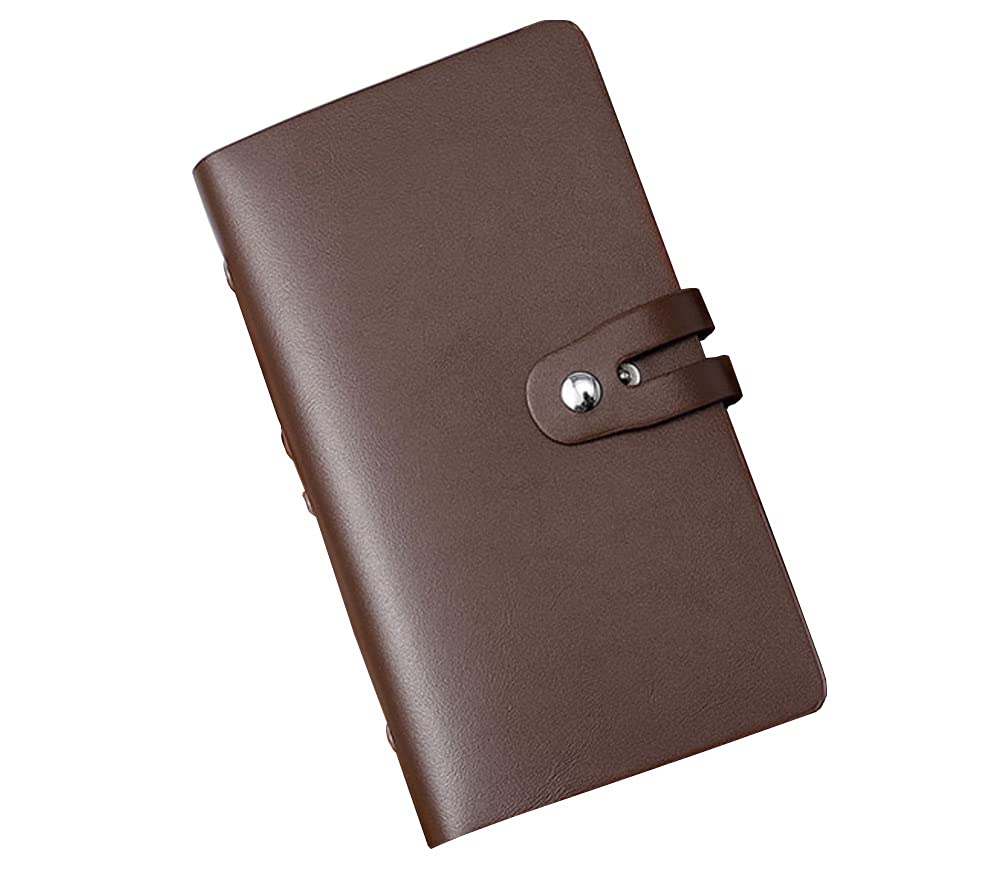 JERLA RFID Credit Card Holder book,Leather Business Card Organizer for Women Men 96 Card Slots (Coffe)