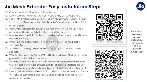 Image of Jio Wi-Fi Mesh Device JCM0112, AC1200 Dual Band, Works with JioFiber Only, Easy Installation Using JioHome App